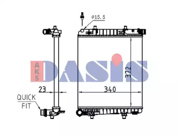 AKS DASIS 210275n -  Радиатор, охлаждение двигателя